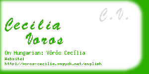 cecilia voros business card