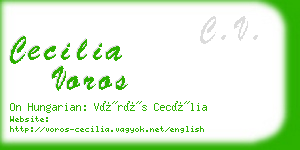 cecilia voros business card